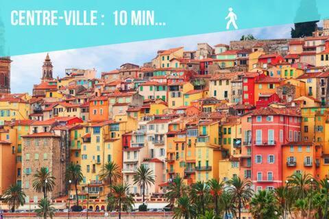 Le Montfleuri- Centre-Ville - Parking Prive - Vue Mer マントン エクステリア 写真
